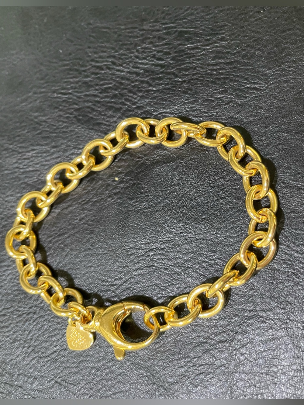Milor Italy Bronze Gold Plate Chunky Chain Bracelet Y2K McBling Bronzo Italia
